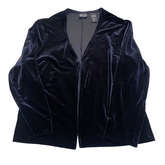 New York & Co Velvet Blazer sz L - Picture 3 of 5
